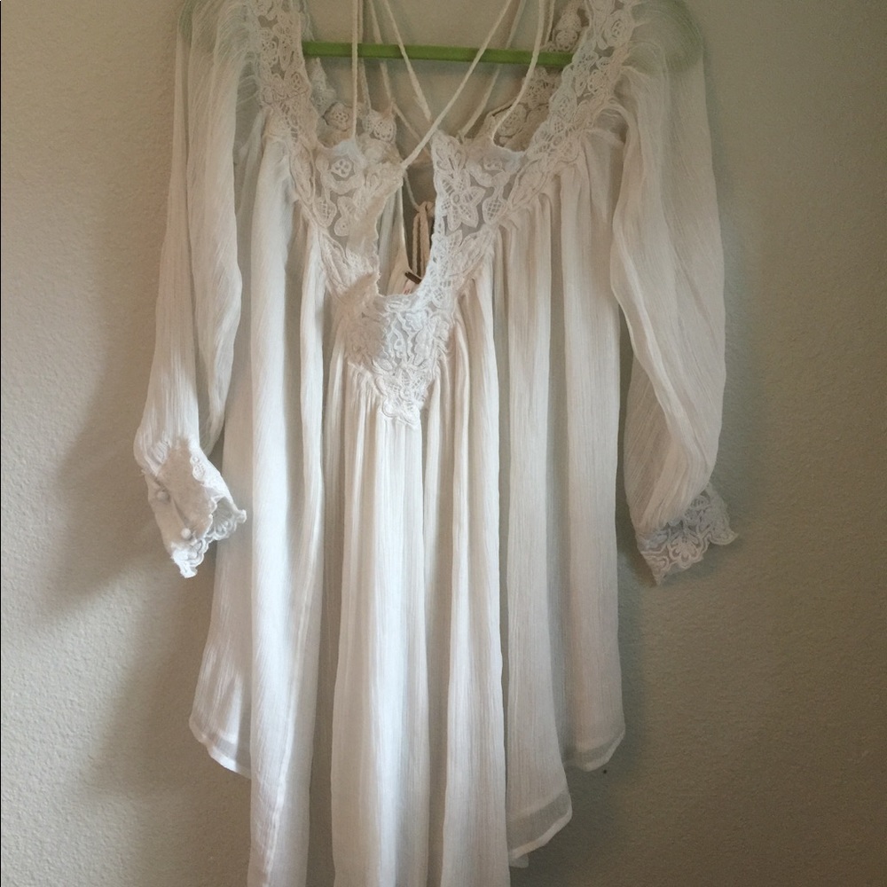 Free People Flowy Tunic Blouse
